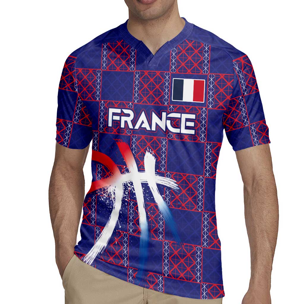 Custom Basketball Fan Jersey French Rugby Jersey Paris Architectural Heritage Checkered Style - Wonder Print Shop