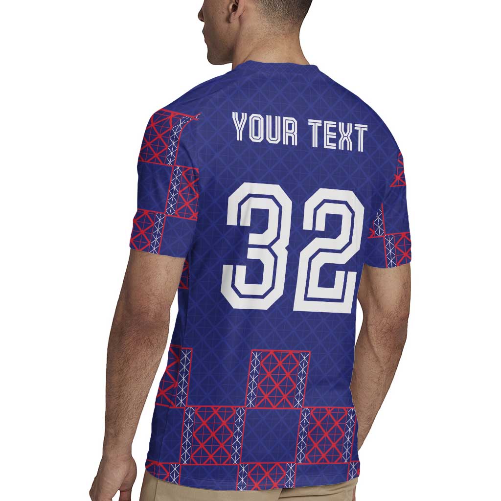 Custom Basketball Fan Jersey French Rugby Jersey Paris Architectural Heritage Checkered Style - Wonder Print Shop