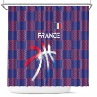 Basketball Fan Jersey French Shower Curtain Paris Architectural Heritage Checkered Style - Wonder Print Shop