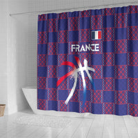 Basketball Fan Jersey French Shower Curtain Paris Architectural Heritage Checkered Style - Wonder Print Shop