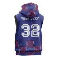 Custom Basketball Fan Jersey French Sleeveless Hoodie Paris Architectural Heritage Checkered Style - Wonder Print Shop