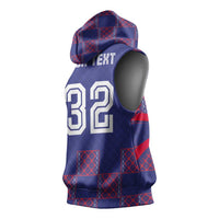 Custom Basketball Fan Jersey French Sleeveless Hoodie Paris Architectural Heritage Checkered Style - Wonder Print Shop