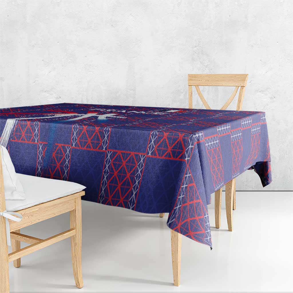 Basketball Fan Jersey French Tablecloth Paris Architectural Heritage Checkered Style - Wonder Print Shop