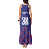 Custom Basketball Fan Jersey French Tank Maxi Dress Paris Architectural Heritage Checkered Style - Wonder Print Shop