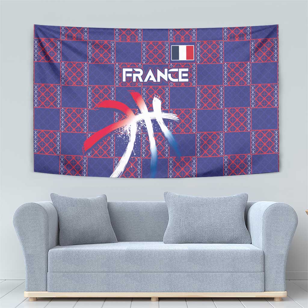Basketball Fan Jersey French Tapestry Paris Architectural Heritage Checkered Style - Wonder Print Shop
