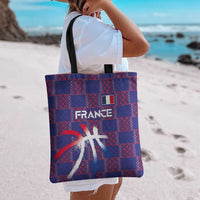 Basketball Fan Jersey French Tote Bag Paris Architectural Heritage Checkered Style - Wonder Print Shop