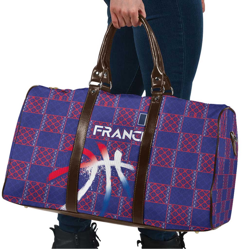 Basketball Fan Jersey French Travel Bag Paris Architectural Heritage Checkered Style - Wonder Print Shop