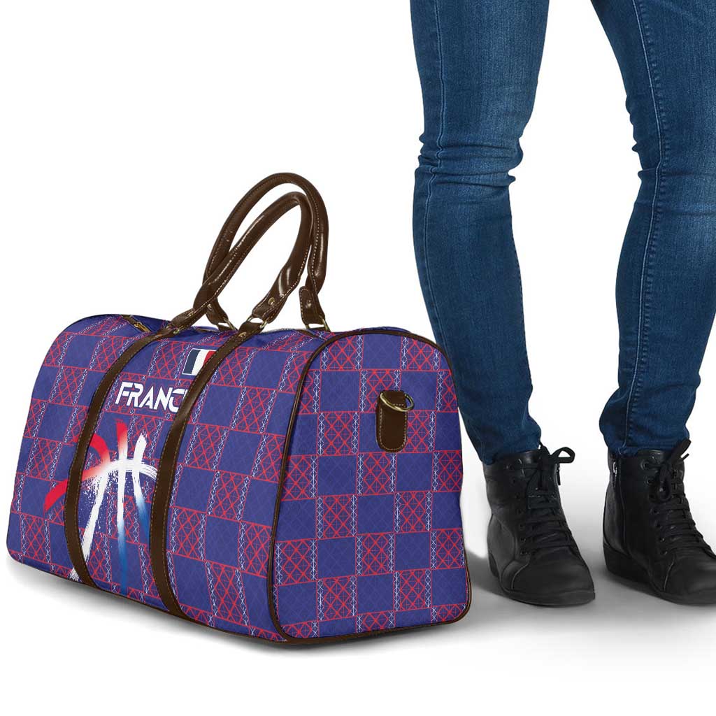 Basketball Fan Jersey French Travel Bag Paris Architectural Heritage Checkered Style - Wonder Print Shop