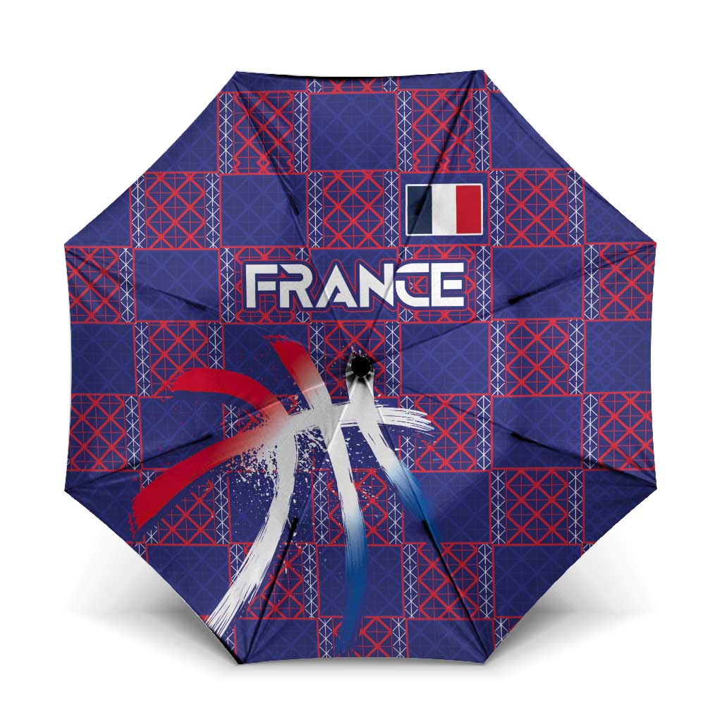 Basketball Fan Jersey French Umbrella Paris Architectural Heritage Checkered Style - Wonder Print Shop