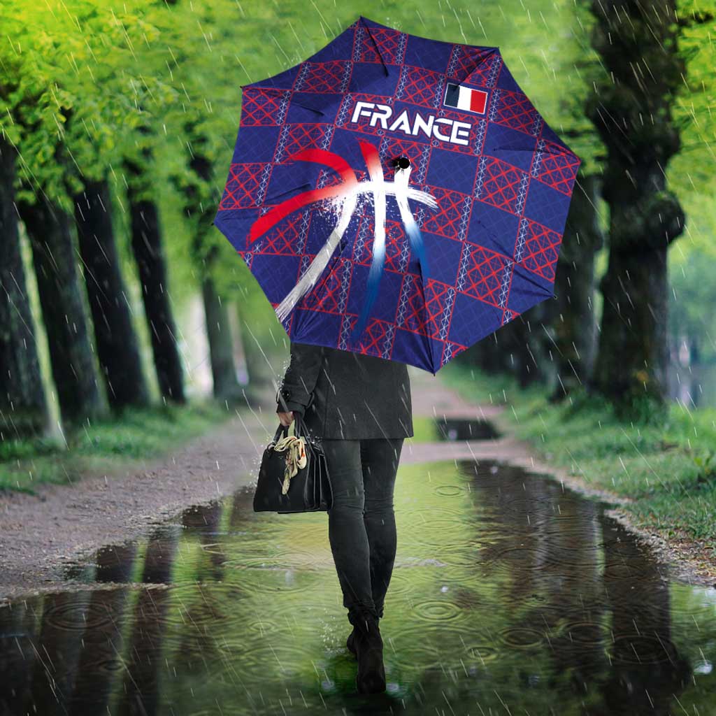 Basketball Fan Jersey French Umbrella Paris Architectural Heritage Checkered Style - Wonder Print Shop