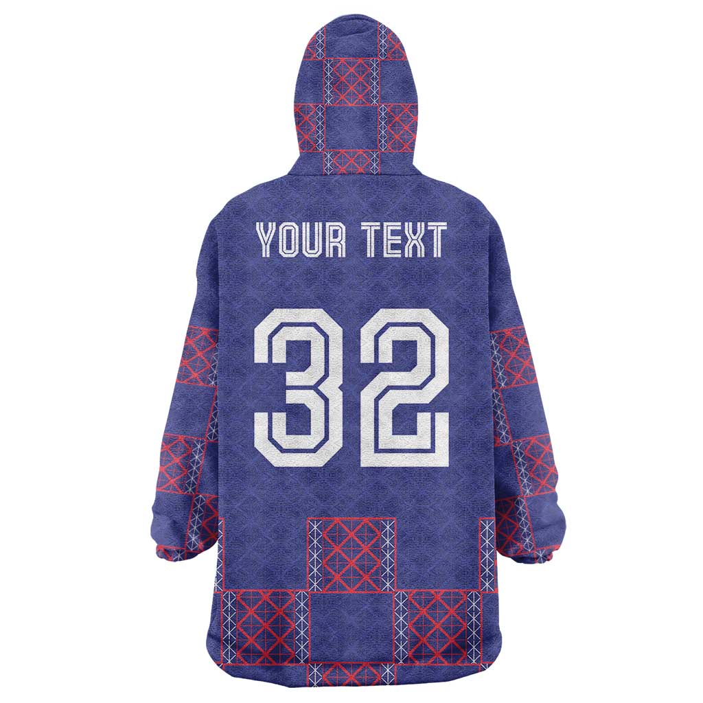 Custom Basketball Fan Jersey French Wearable Blanket Hoodie Paris Architectural Heritage Checkered Style - Wonder Print Shop