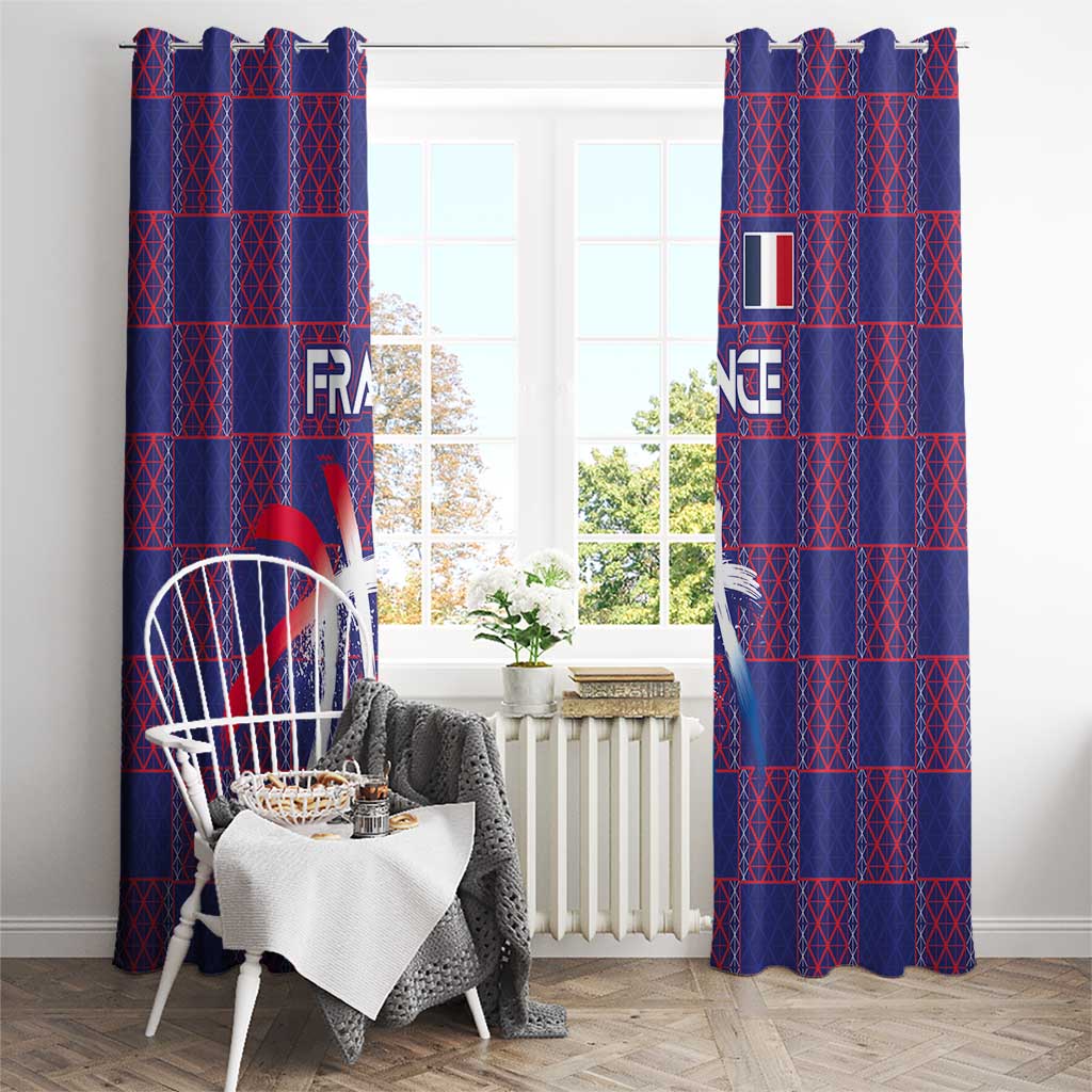 Basketball Fan Jersey French Window Curtain Paris Architectural Heritage Checkered Style - Wonder Print Shop