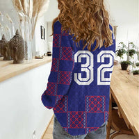 Custom Basketball Fan Jersey French Women Casual Shirt Paris Architectural Heritage Checkered Style - Wonder Print Shop