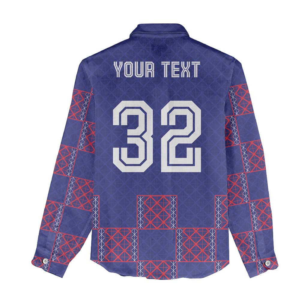 Custom Basketball Fan Jersey French Women Casual Shirt Paris Architectural Heritage Checkered Style - Wonder Print Shop