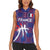 Custom Basketball Fan Jersey French Women Sleeveless Polo Shirt Paris Architectural Heritage Checkered Style - Wonder Print Shop