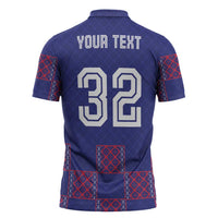 Custom Basketball Fan Jersey French Zipper Polo Shirt Paris Architectural Heritage Checkered Style - Wonder Print Shop