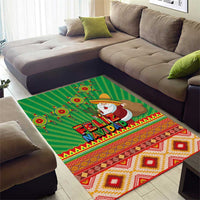 Mexico Area Rug Feliz Navidad Aztec Geometric Pattern - Wonder Print Shop