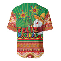 Mexico Baseball Jersey Feliz Navidad Aztec Geometric Pattern - Wonder Print Shop