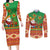 Mexico Couples Matching Long Sleeve Bodycon Dress and Long Sleeve Button Shirt Feliz Navidad Aztec Geometric Pattern - Wonder Print Shop