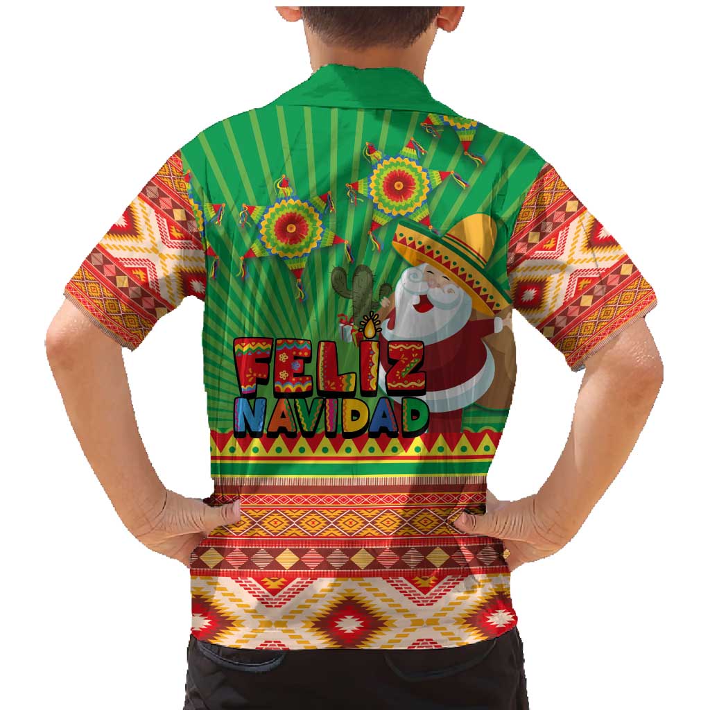 Mexico Family Matching Mermaid Dress and Hawaiian Shirt Feliz Navidad Aztec Geometric Pattern - Wonder Print Shop