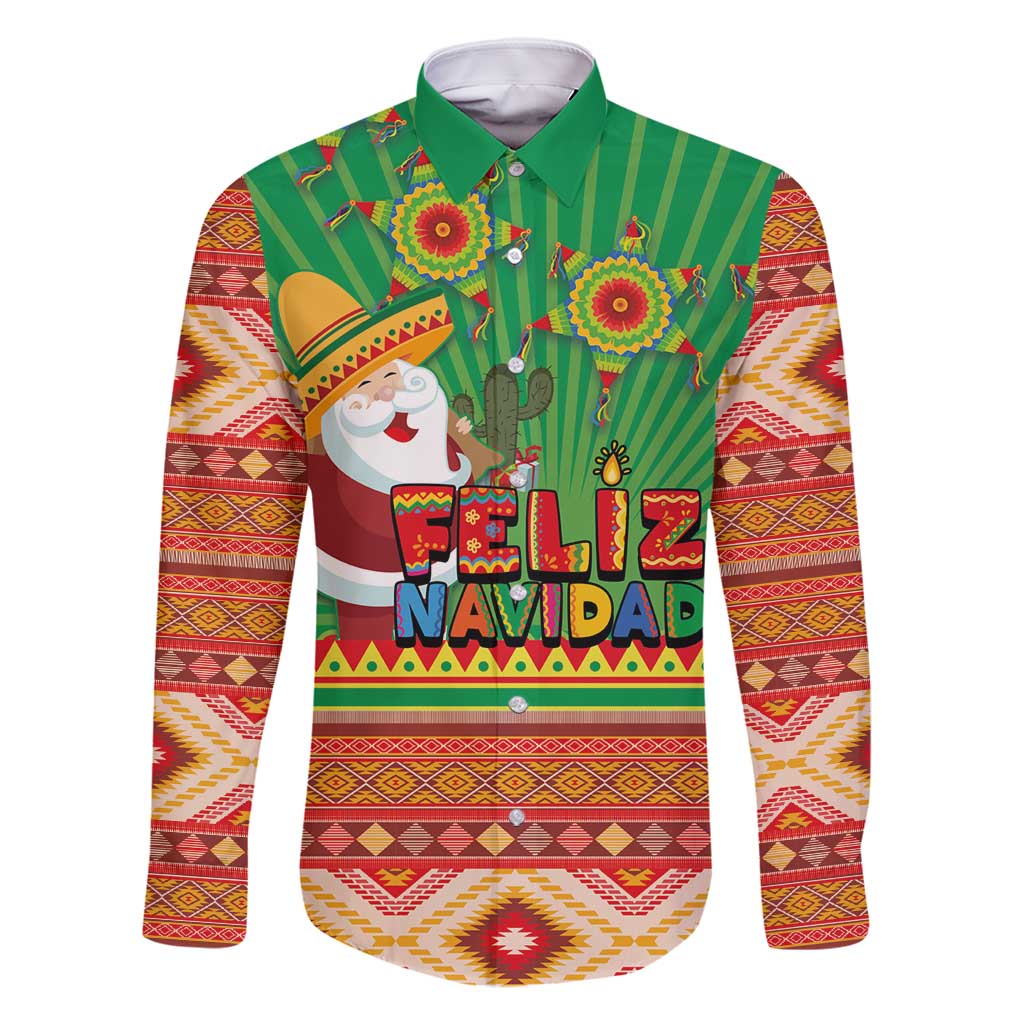 Mexico Family Matching Mermaid Dress and Hawaiian Shirt Feliz Navidad Aztec Geometric Pattern - Wonder Print Shop