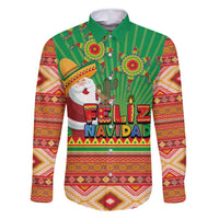 Mexico Family Matching Mermaid Dress and Hawaiian Shirt Feliz Navidad Aztec Geometric Pattern - Wonder Print Shop