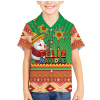 Mexico Family Matching Mermaid Dress and Hawaiian Shirt Feliz Navidad Aztec Geometric Pattern - Wonder Print Shop