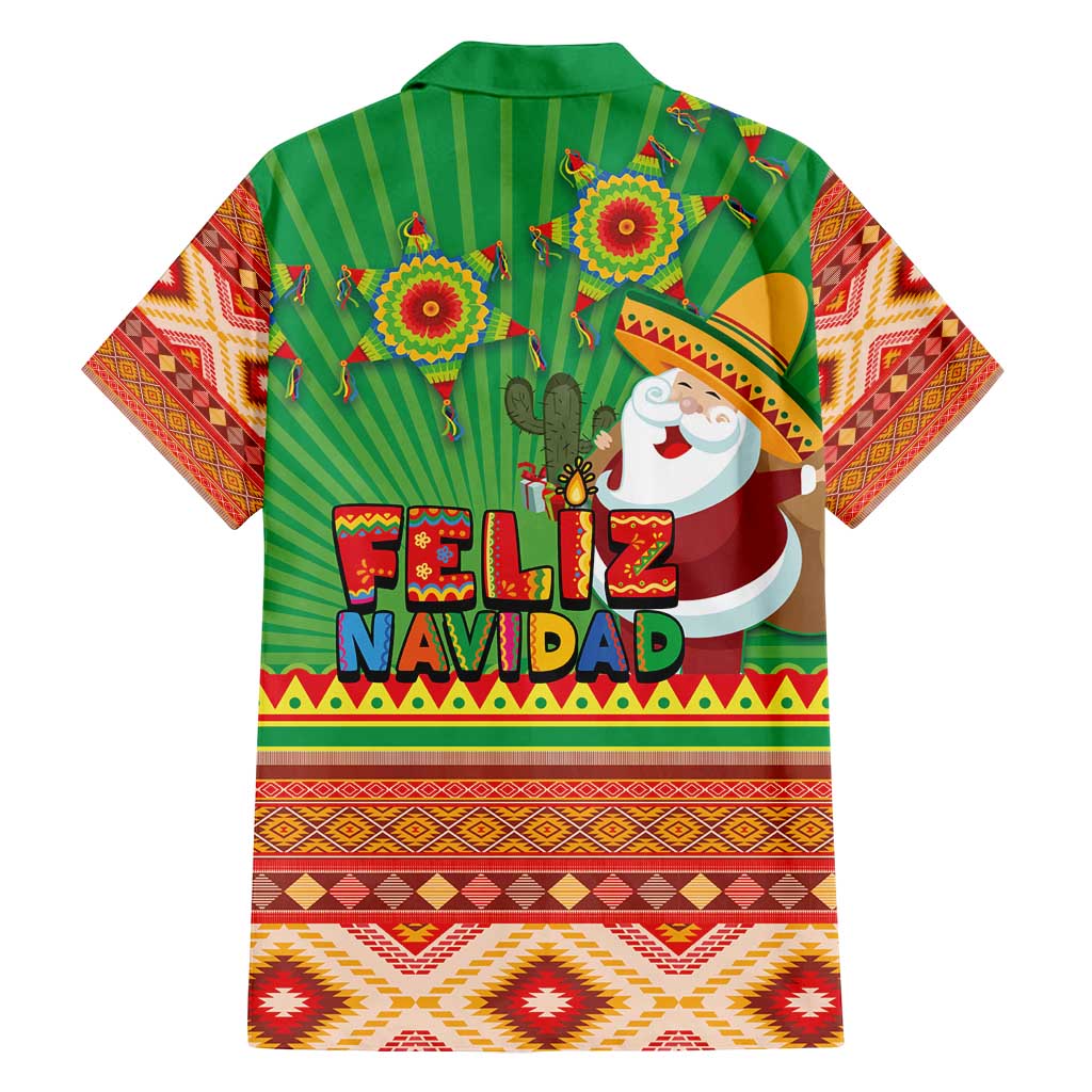 Mexico Family Matching Off Shoulder Short Dress and Hawaiian Shirt Feliz Navidad Aztec Geometric Pattern - Wonder Print Shop