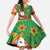 Mexico Kid Short Sleeve Dress Feliz Navidad Aztec Geometric Pattern - Wonder Print Shop