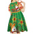 Mexico Kid Short Sleeve Dress Feliz Navidad Aztec Geometric Pattern - Wonder Print Shop