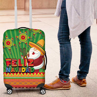 Mexico Luggage Cover Feliz Navidad Aztec Geometric Pattern - Wonder Print Shop