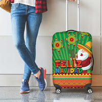 Mexico Luggage Cover Feliz Navidad Aztec Geometric Pattern - Wonder Print Shop