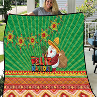 Mexico Quilt Feliz Navidad Aztec Geometric Pattern - Wonder Print Shop