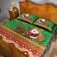 Mexico Quilt Bed Set Feliz Navidad Aztec Geometric Pattern - Wonder Print Shop