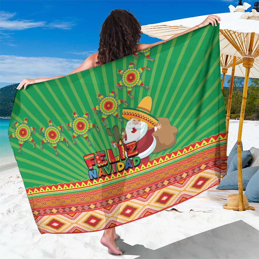 Mexico Sarong Feliz Navidad Aztec Geometric Pattern - Wonder Print Shop
