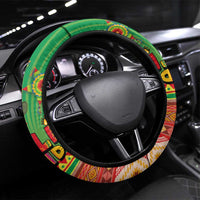 Mexico Steering Wheel Cover Feliz Navidad Aztec Geometric Pattern - Wonder Print Shop