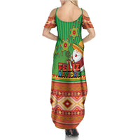Mexico Summer Maxi Dress Feliz Navidad Aztec Geometric Pattern - Wonder Print Shop