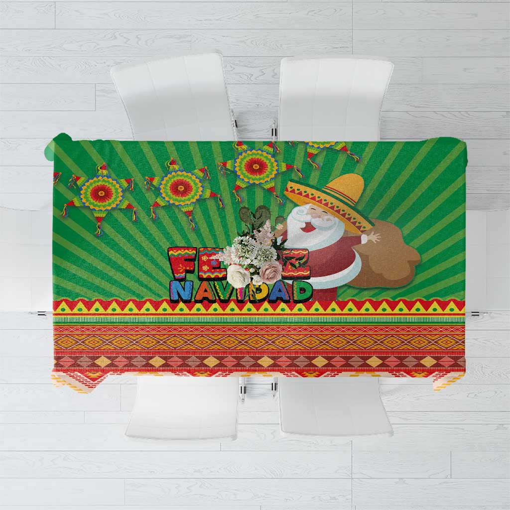 Mexico Tablecloth Feliz Navidad Aztec Geometric Pattern - Wonder Print Shop
