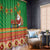 Mexico Window Curtain Feliz Navidad Aztec Geometric Pattern - Wonder Print Shop