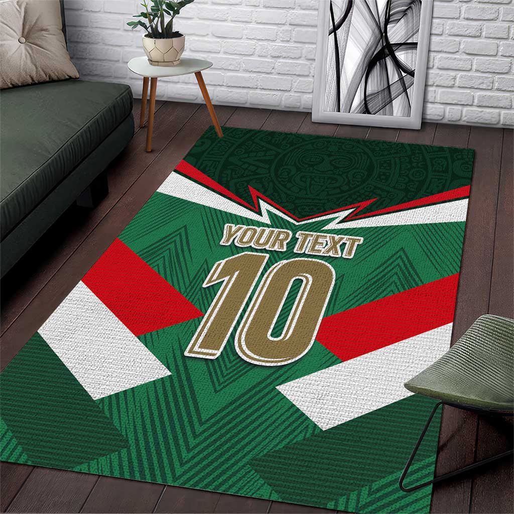 Custom Mexico Football Area Rug El Tricolor 2024 - Wonder Print Shop
