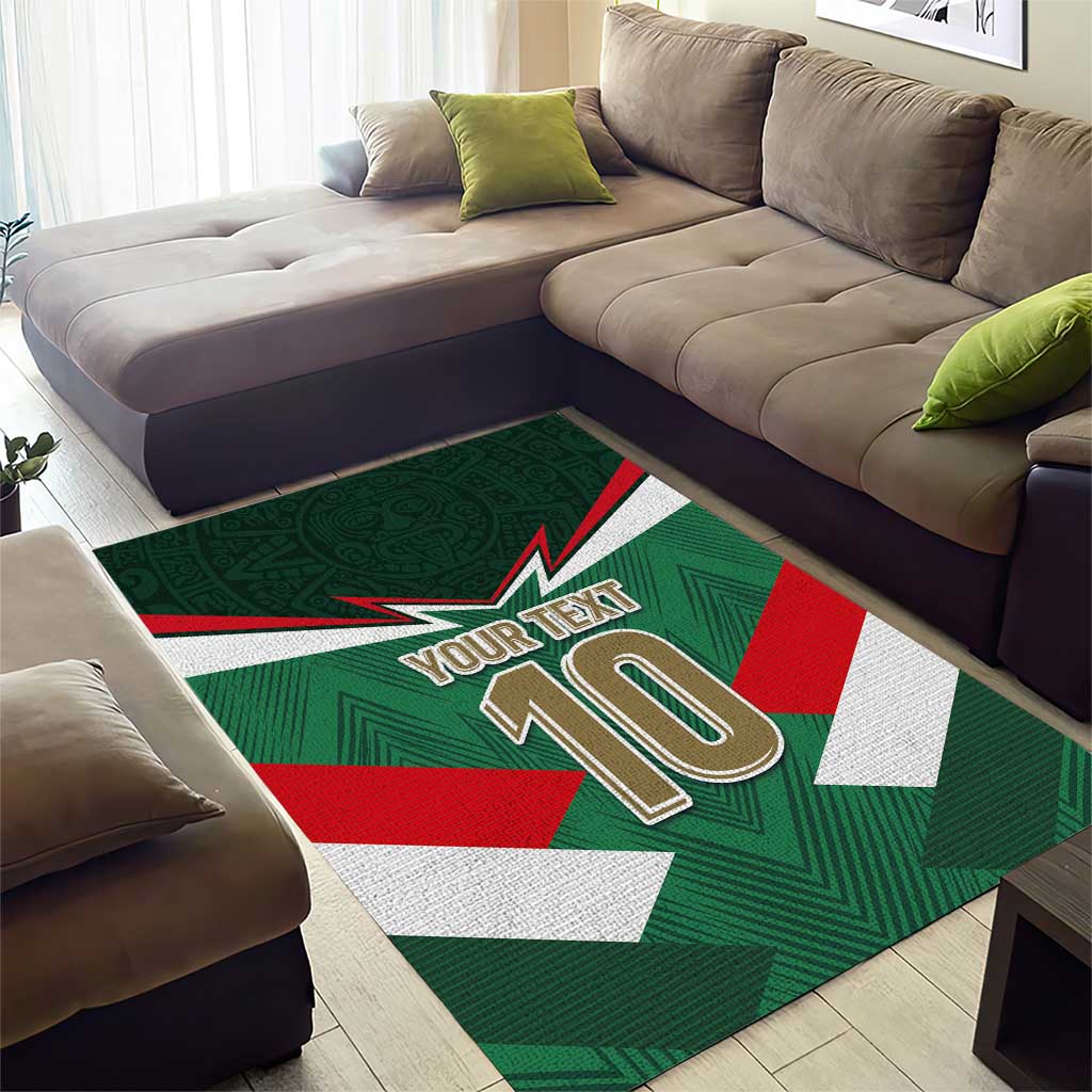 Custom Mexico Football Area Rug El Tricolor 2024 - Wonder Print Shop