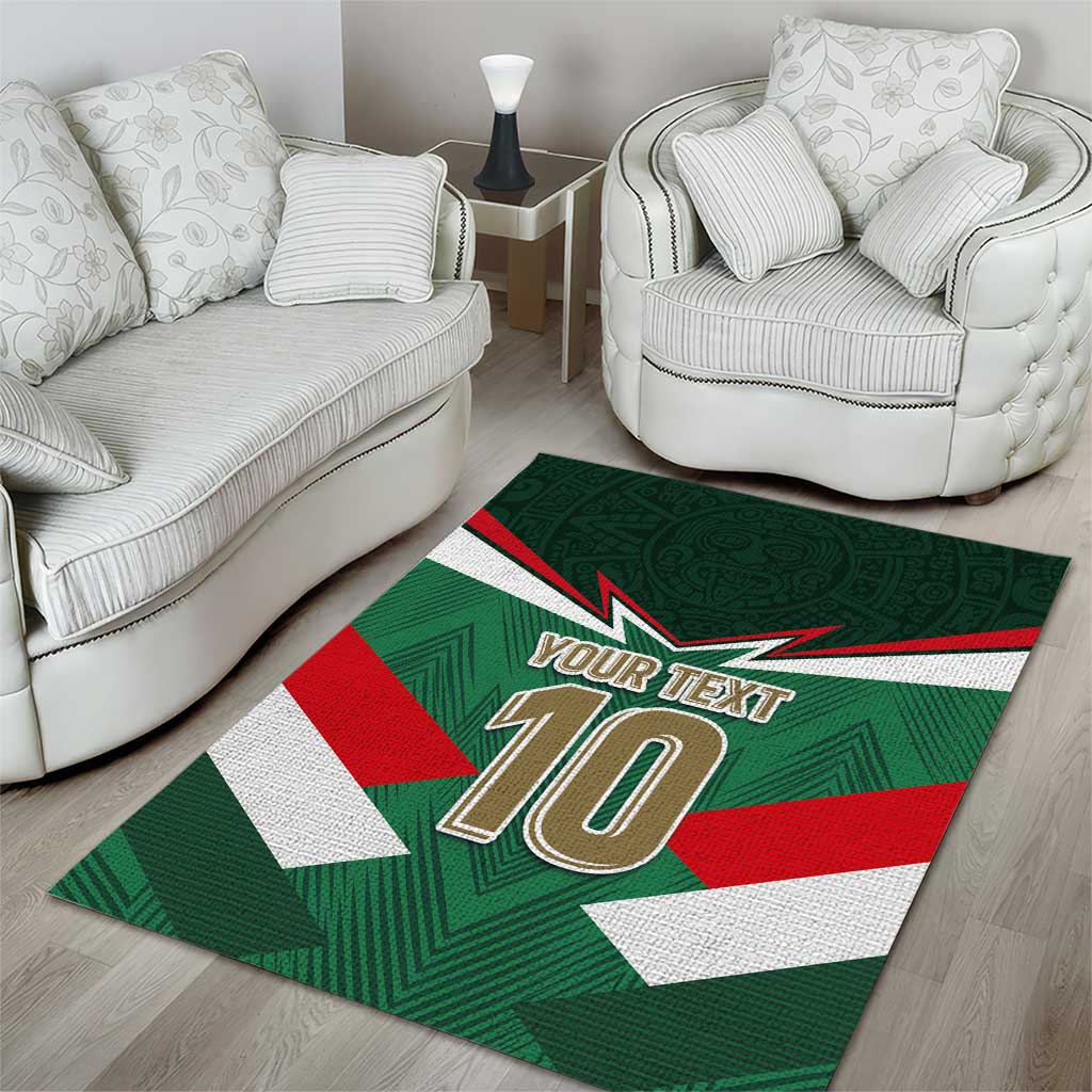 Custom Mexico Football Area Rug El Tricolor 2024 - Wonder Print Shop