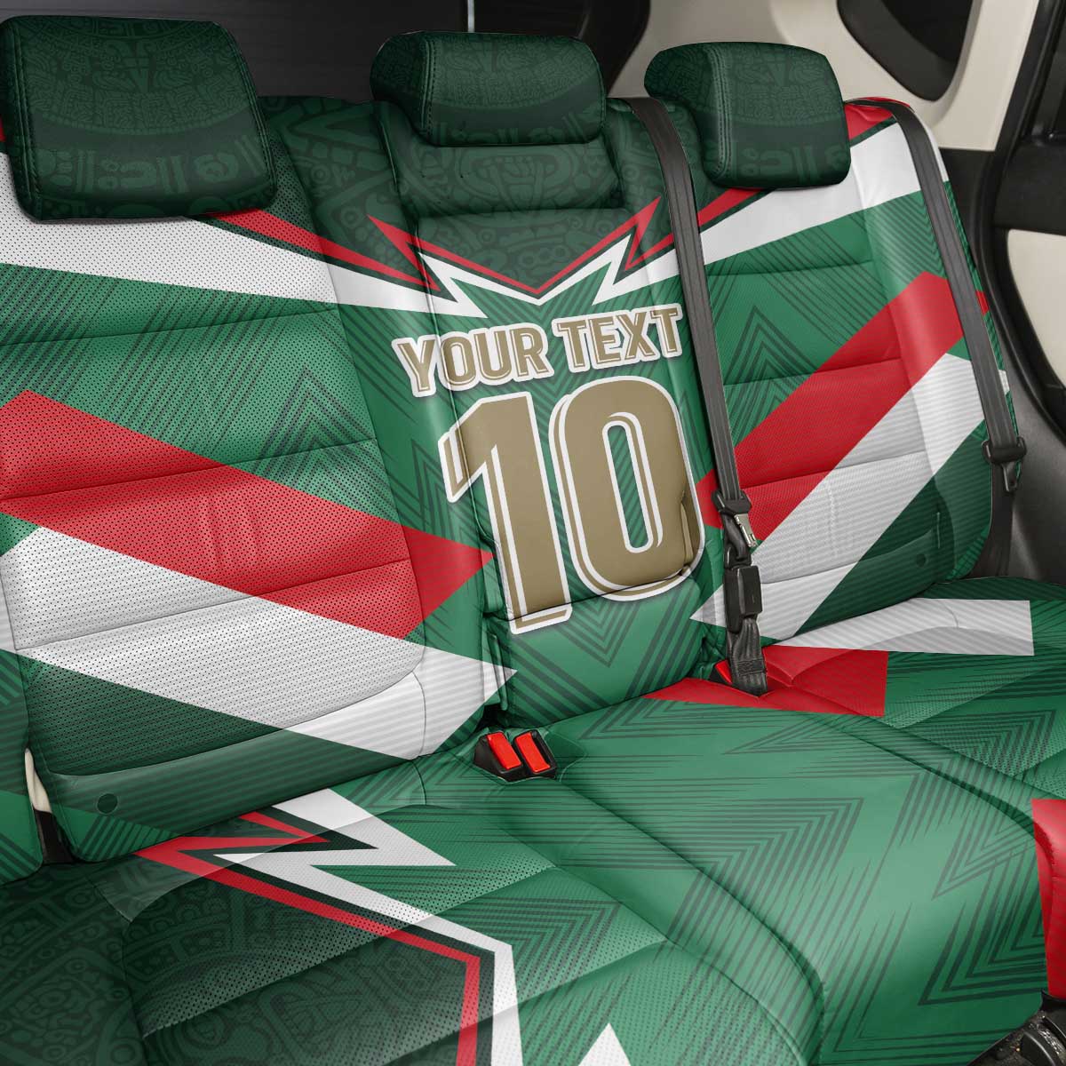 Custom Mexico Football Back Car Seat Cover El Tricolor 2024 - Wonder Print Shop