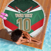 Custom Mexico Football Beach Blanket El Tricolor 2024 - Wonder Print Shop