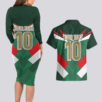 Custom Mexico Football Couples Matching Long Sleeve Bodycon Dress and Hawaiian Shirt El Tricolor 2024 - Wonder Print Shop