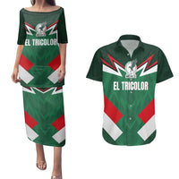 Custom Mexico Football Couples Matching Puletasi and Hawaiian Shirt El Tricolor 2024 - Wonder Print Shop