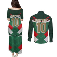 Custom Mexico Football Couples Matching Puletasi and Long Sleeve Button Shirt El Tricolor 2024 - Wonder Print Shop