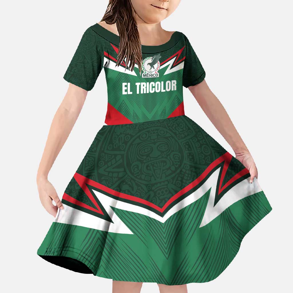 Custom Mexico Football Family Matching Mermaid Dress and Hawaiian Shirt El Tricolor 2024 - Wonder Print Shop