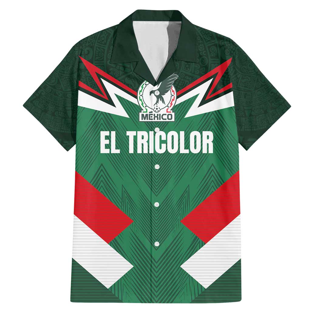 Custom Mexico Football Family Matching Mermaid Dress and Hawaiian Shirt El Tricolor 2024 - Wonder Print Shop