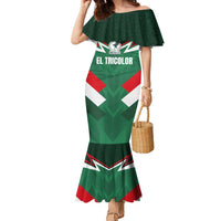 Custom Mexico Football Family Matching Mermaid Dress and Hawaiian Shirt El Tricolor 2024 - Wonder Print Shop
